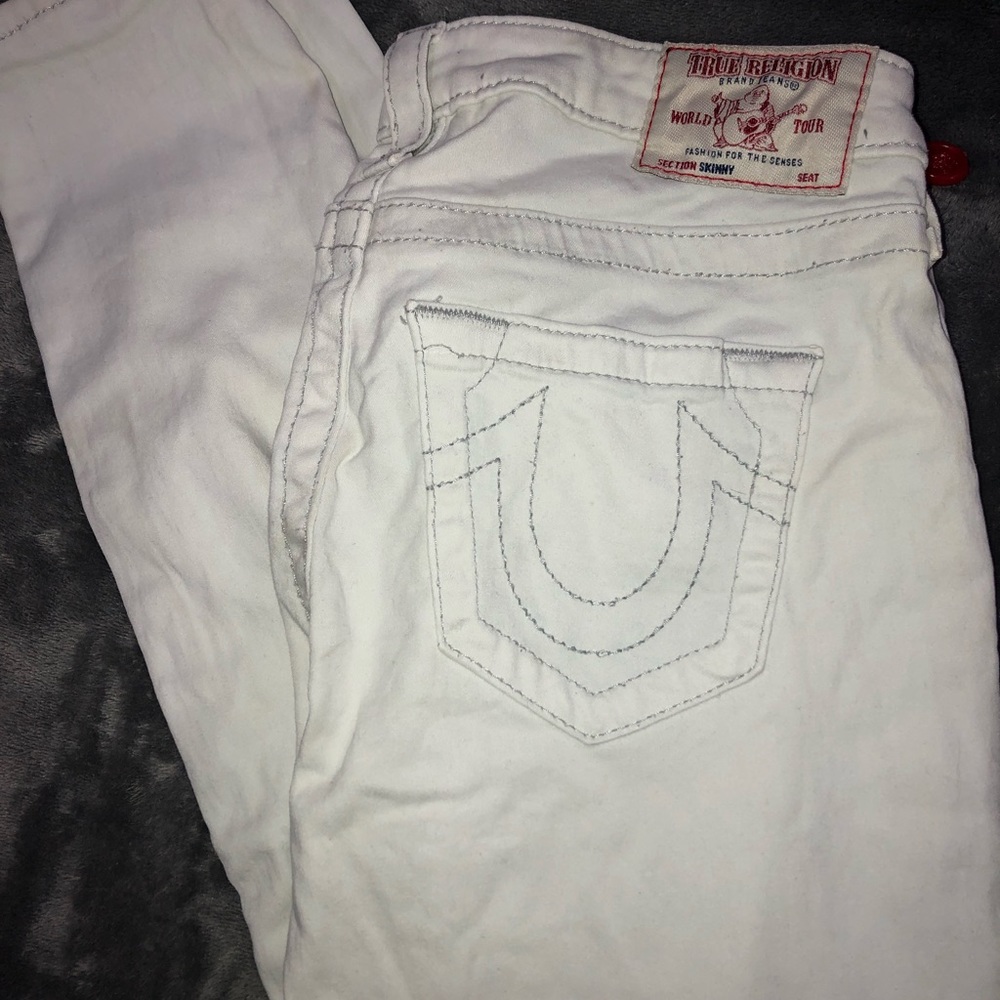TRUE RELIGION white SOFT denim
